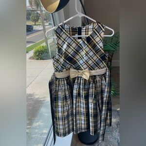 Bonnie Jean Girls Christmas Dress Black Gold Silver Size 16